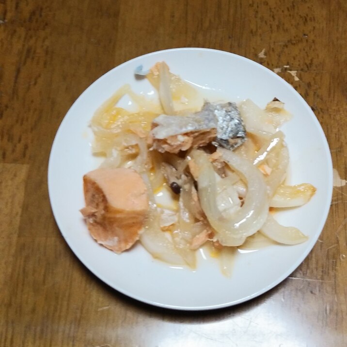 鮭玉ねぎオイスター炒め